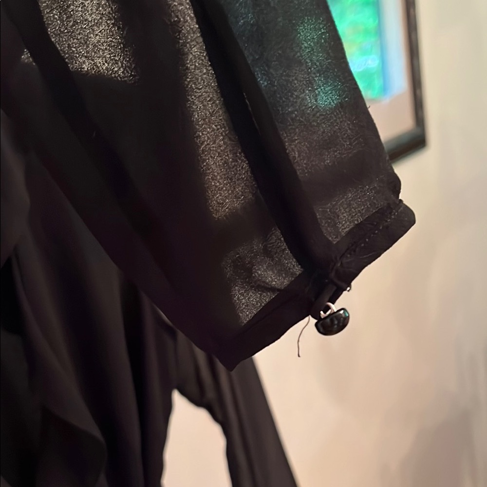 Wilfred Black Long Sleeve Cut Out Wrap Dress - Picture 4 of 8